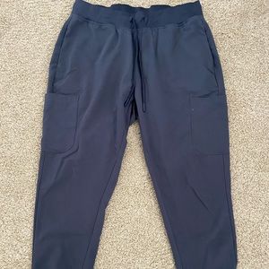 Mandala Deep Blue Womens Scrub Joggers